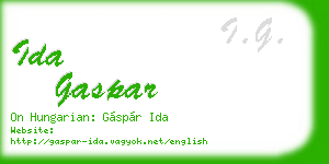 ida gaspar business card