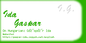 ida gaspar business card